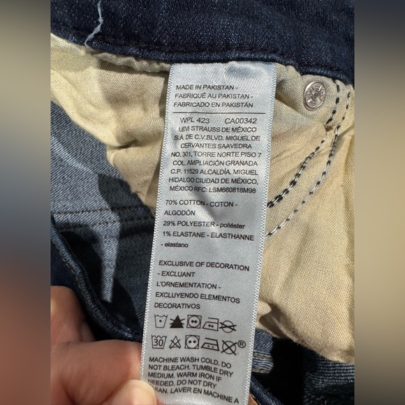 Levi Strauss Signature Mid Rise Skinny Jeans Size 10 Denim Cotton Blend - Picture 9 of 10